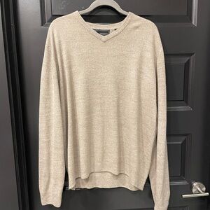 Weatherproof Men's Light Tan V-Neck Sweater